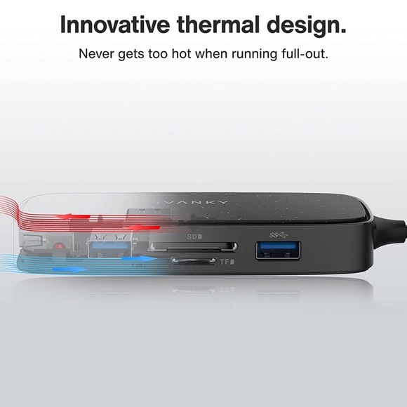 USB C Hub Multiport Adapter Dongle fM1 MacBook Pro 2021 MacBook Air with 4K HDMI - Picture 6 of 7